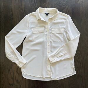 Marciano White Collared Button-Down Shirt